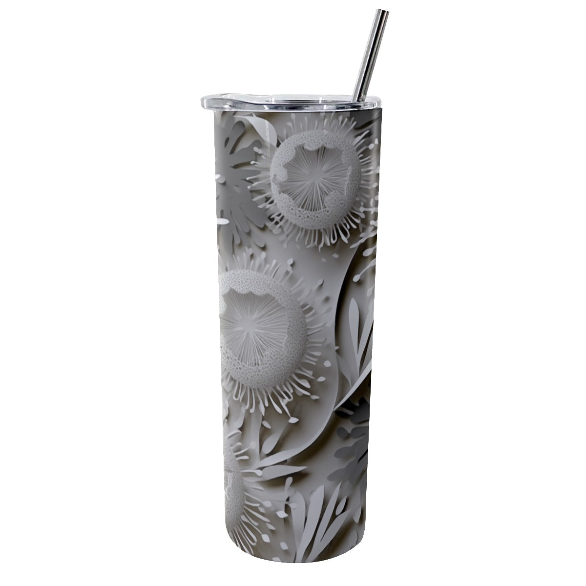 Glitter Tumbler With Stainless Steel Straw 20oz